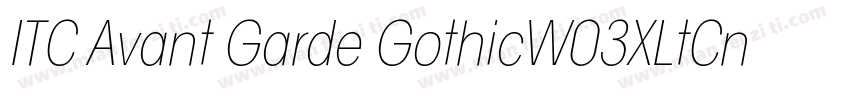 ITC Avant Garde GothicW03XLtCn字体转换